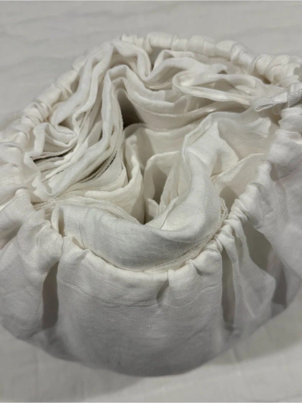 New Quince European Linen Double Flange Duvet Cover Set King/CalKing $214 White